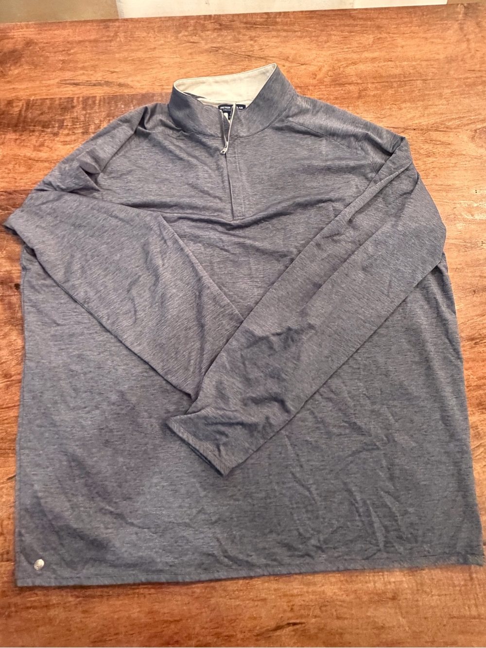 Peter Millar Quarter-Zip Long Sleeve Sweater - Heather Blue